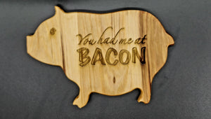 You had me at BACON cutting board - gift -