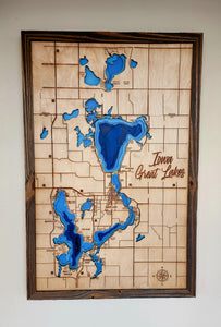 Contour Map Iowa Great Lakes Depth Map Big Spirit Lake Iowa Map of Dickinson County With Loon Lake Chain, Jackson County Minnesota