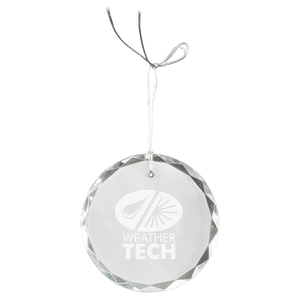 3" Crystal Round Faceted Ornament