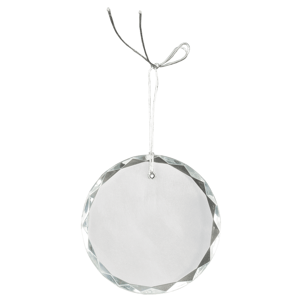 3" Crystal Round Faceted Ornament