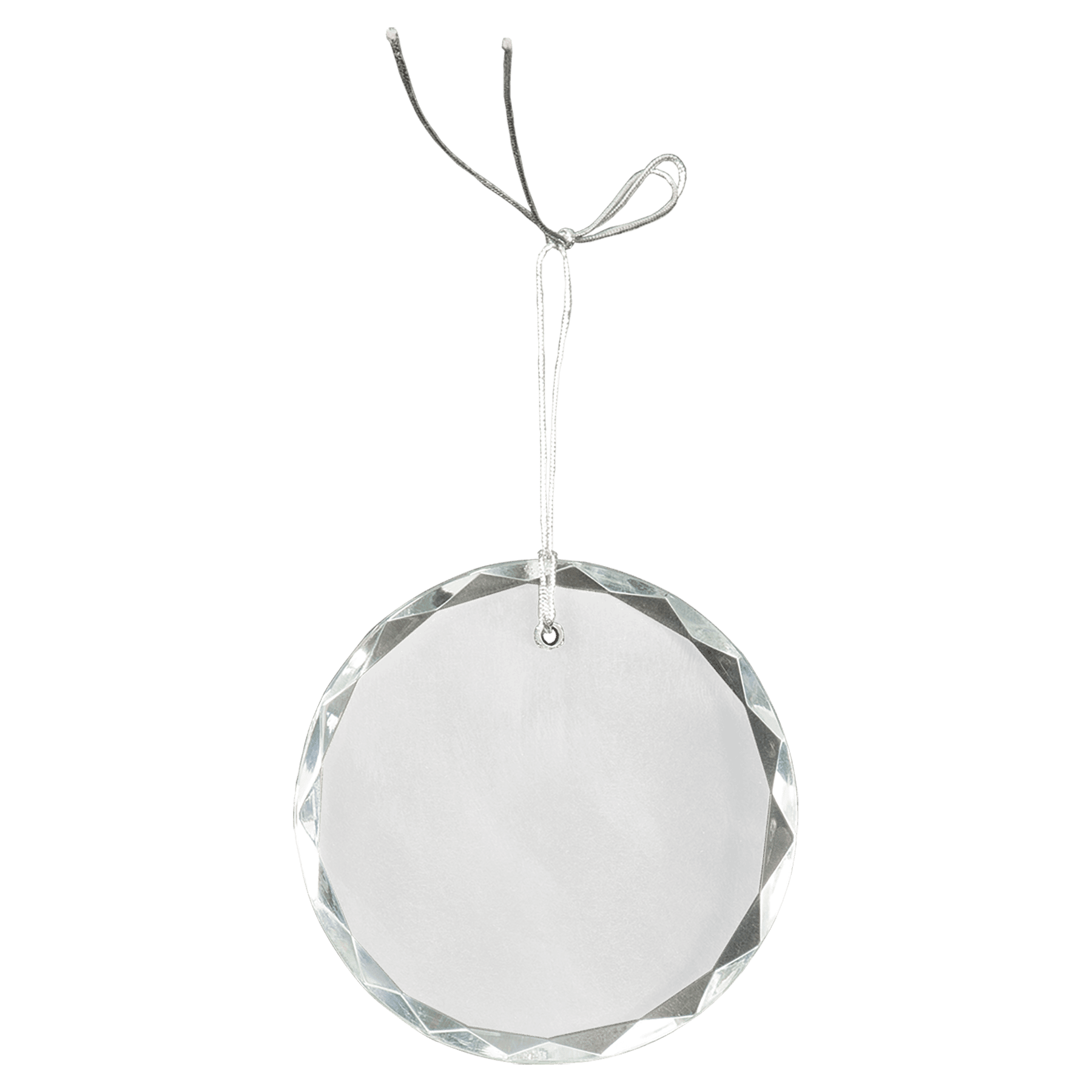 3" Crystal Round Faceted Ornament