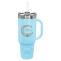 Polar Camel 40 oz. Coral Travel Mug with Handle, Straw Included