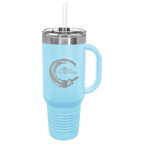 Polar Camel 40 oz. Coral Travel Mug with Handle, Straw Included
