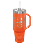 Polar Camel 40 oz. Coral Travel Mug with Handle, Straw Included