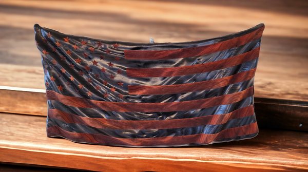 3D Wavy Flag - 22x12 - Old Glory -Black and White - Gift