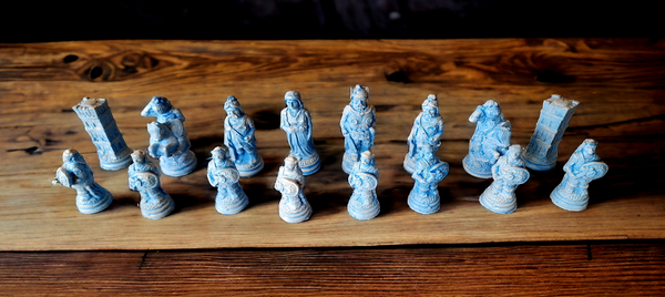 Back Lit Walnut and Epoxy Chess Board