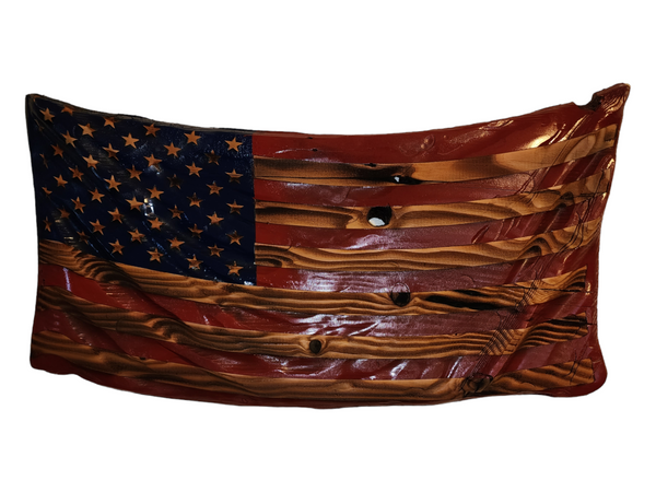 3D Wavy Flag - 22x12 - Red,White,Blue - Gift - Patriotic - Memorial Day - Fourth of July