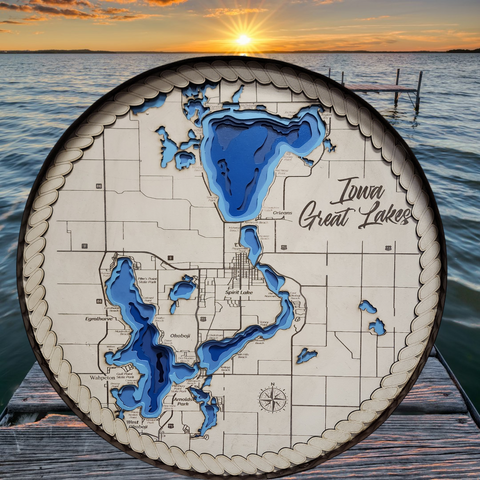 Iowa Great Lakes Layered Map