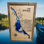 Explore Lake Havasu: Handcrafted Bathymetric Map