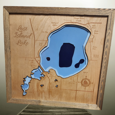 Bathymetric Lake Map of Lost Island Lake- Ruthevan, Iowa oops!