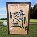 Laser-Cut Layered Golf Map – Okoboji View Golf Course, Spirit Lake, Iowa | Wall Art