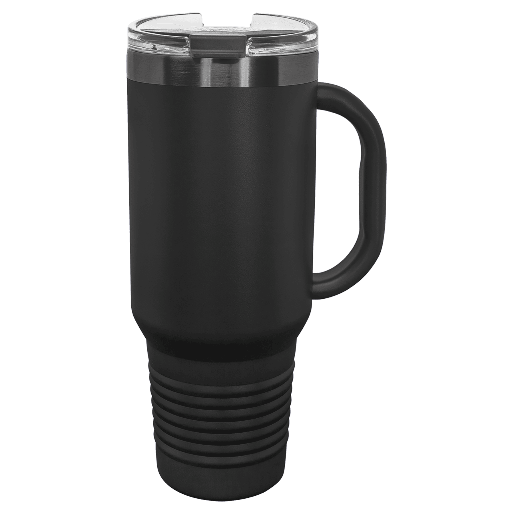 LTM7430- Polar Camel 40 oz./Ghost Black Travel Mug with Handle & Straw