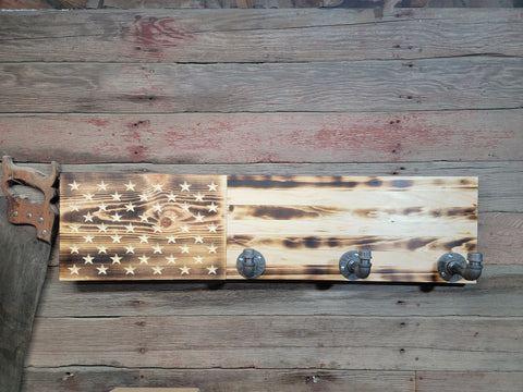 American Flag Coat/Gear Rack