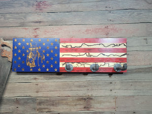 Uncle Sam Lichtenberg American Flag Coat/Gear Rack