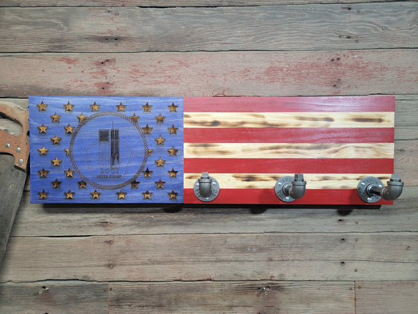 911 Memorial American Flag Coat/Gear Rack
