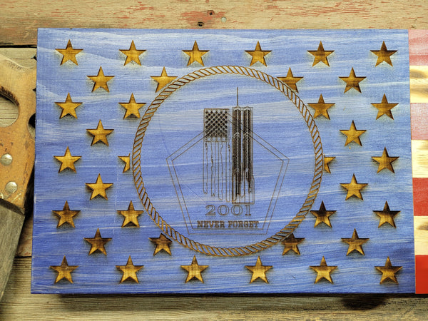 911 Memorial American Flag Coat/Gear Rack