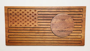 Carved and Laser Engraved Harley Davidson Gas Station Flag
