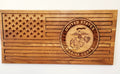 Carved Marine Flag With Laser Inlay