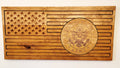Carved Army Flag With Laser Inlay