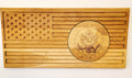 Carved Army Flag With Laser Inlay