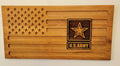 Carved Army Flag With Laser Inlay