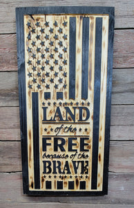 Land of the Free Home of the Brave- BlackStressed