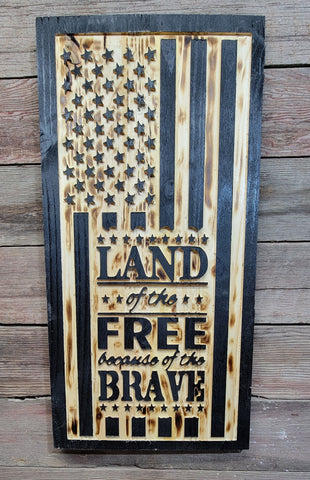 Land of the Free Home of the Brave- BlackStressed