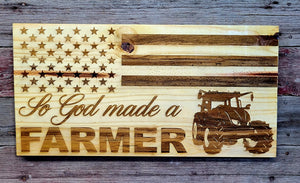 God Made A Farmer Flag