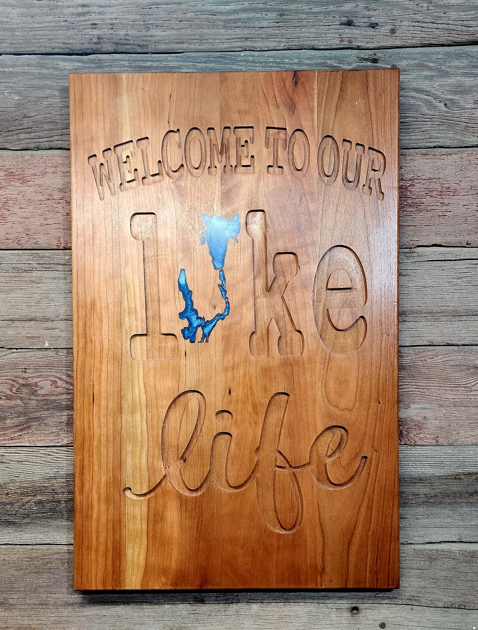 Welcome To Our Lake Life- Okoboji Sign