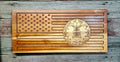 Carved Airforce Flag With Laser Inlay