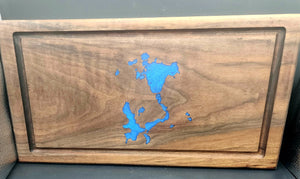 Walnut Okoboji/Iowa Great Lakes Cutting Board