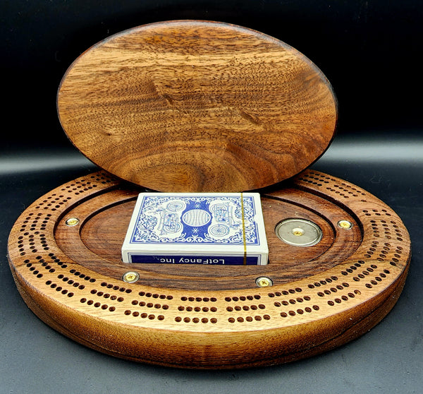 Customizable Walnut Cribbage Board