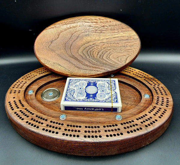 Customizable Walnut Cribbage Board