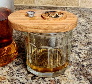 Set of 3 Whiskey Smokers With Oak and Cherry Shavings