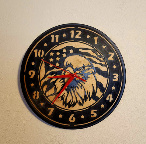 American Eagle Album Clock