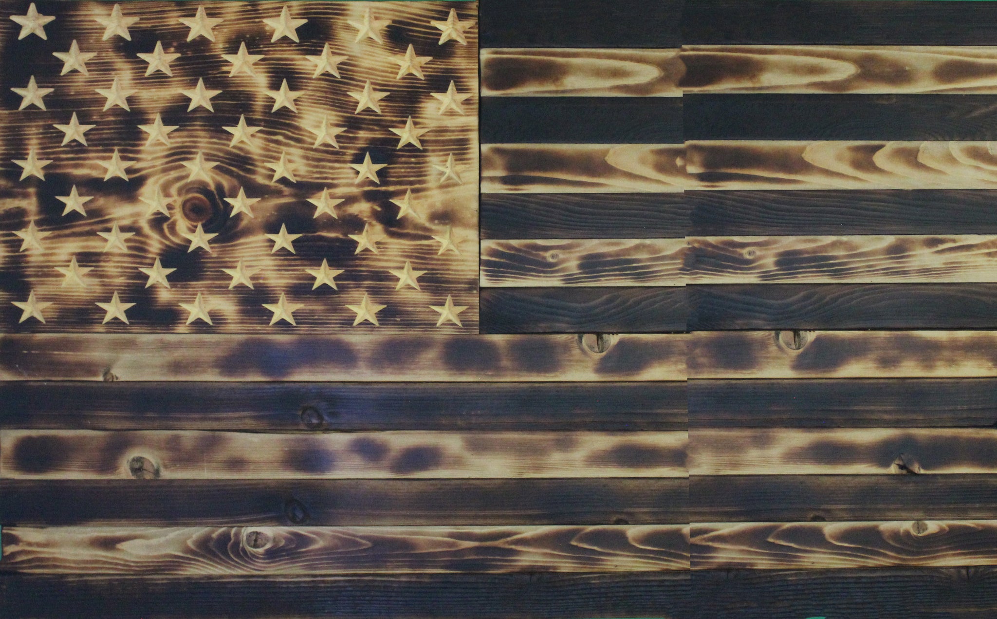 Black and White/Rustic American Flag Wall Piece