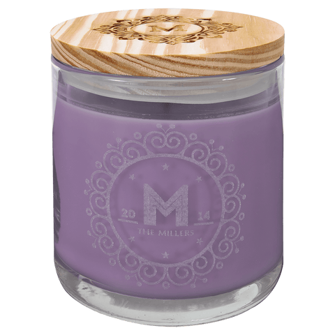 14 oz. Lavender Vanilla Candle in a Glass Holder with Wood Lid