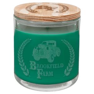 14 oz. Fresh Pine Candle in a Glass Holder with Wood Lid