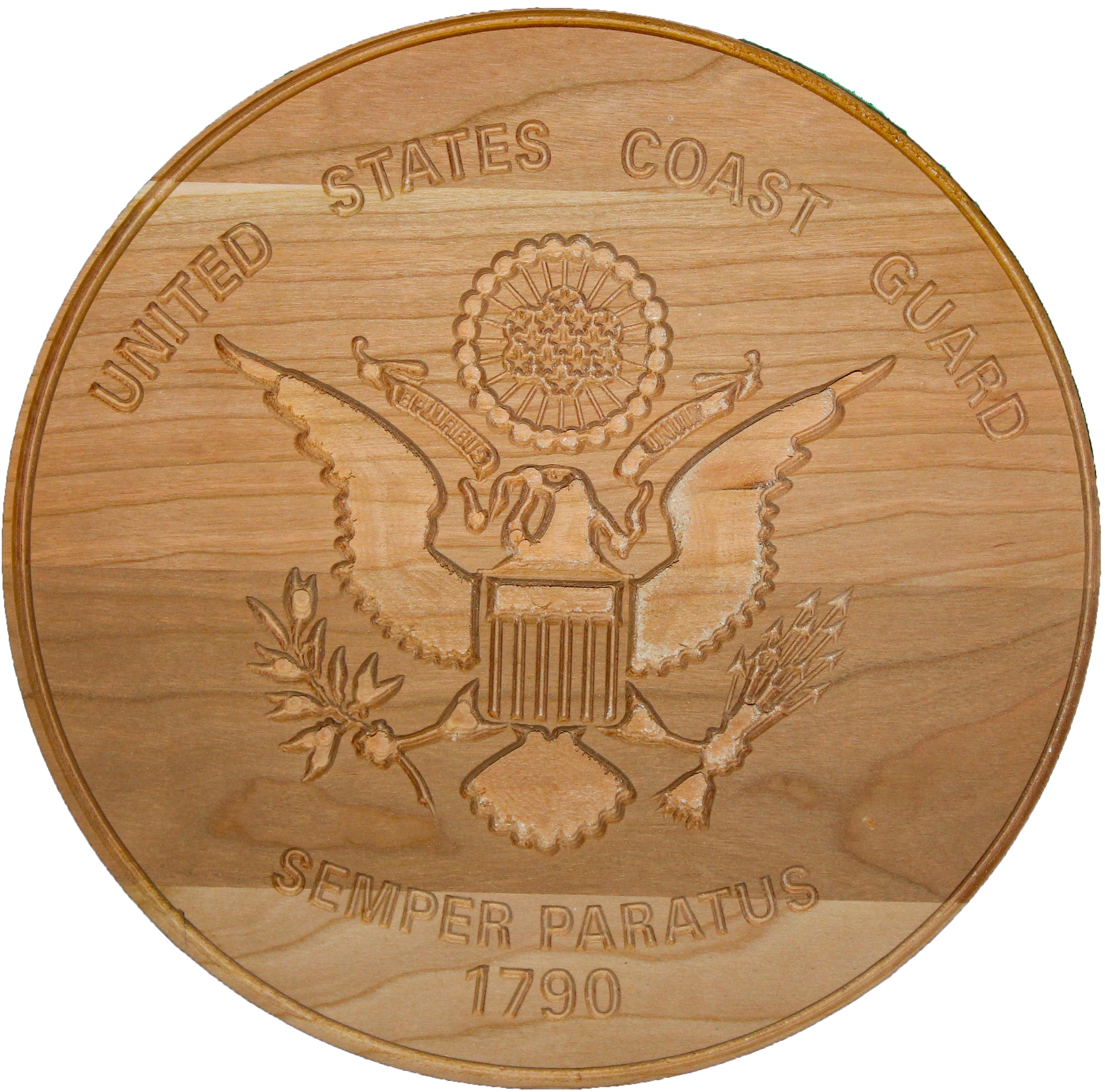 Carved Coast Guard Shield- Unfinished