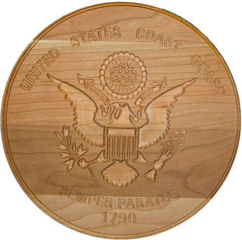 Carved Coast Guard Shield- Unfinished