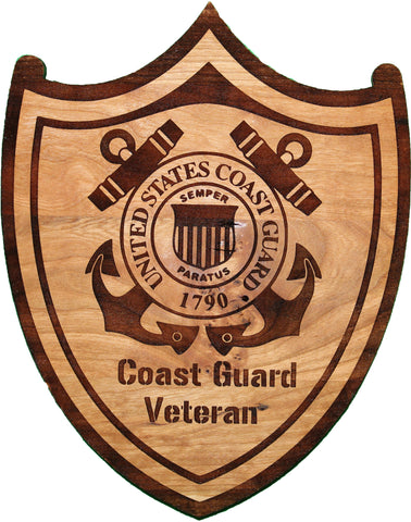 Laser Cut Coast Guard Veteran Plaque