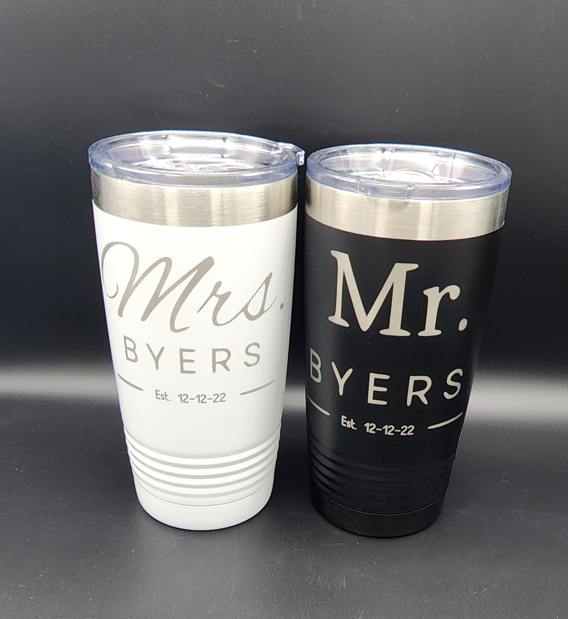 Customized Bride and Groom Tumblers