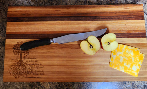 Family Tree Laser Engraved Cutting Board