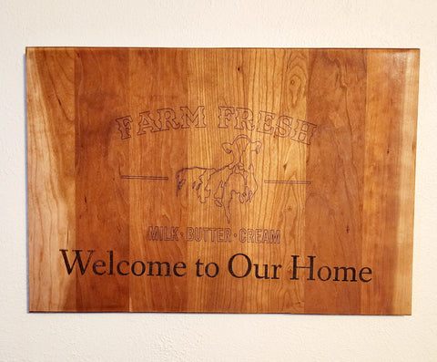 Welcome Sign With Dairy Theme