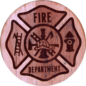 Laser Cut Customizable Fire Fighter Logo- Unfinished