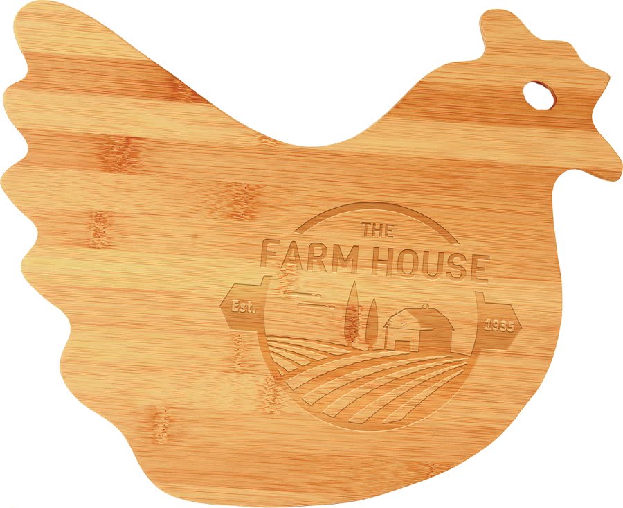 Bamboo Hen Shaped Cutting Board