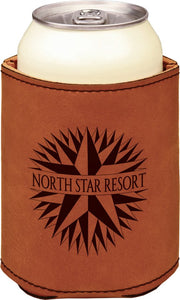 3 3/4" Rawhide Laserable Leatherette Beverage Holder