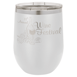 Polar Camel 12 oz. Vacuum Insulated Stemless Wine Tumbler w/Lid