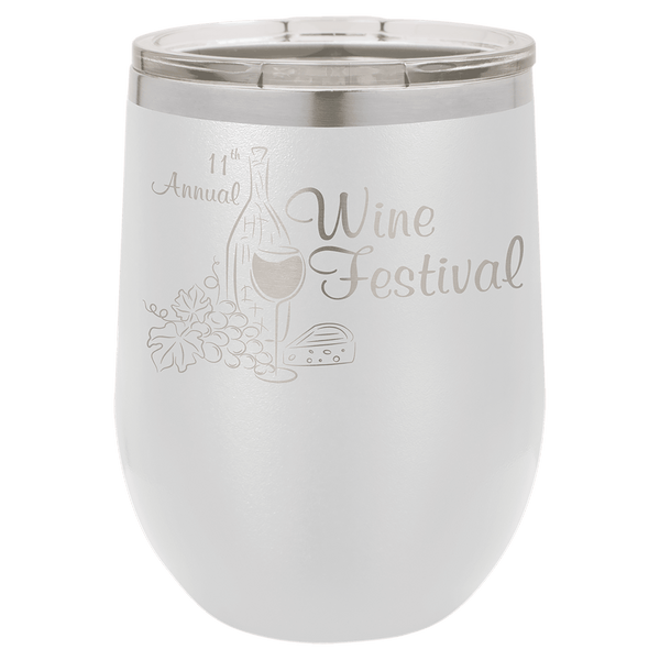 Polar Camel 12 oz. Vacuum Insulated Stemless Wine Tumbler w/Lid