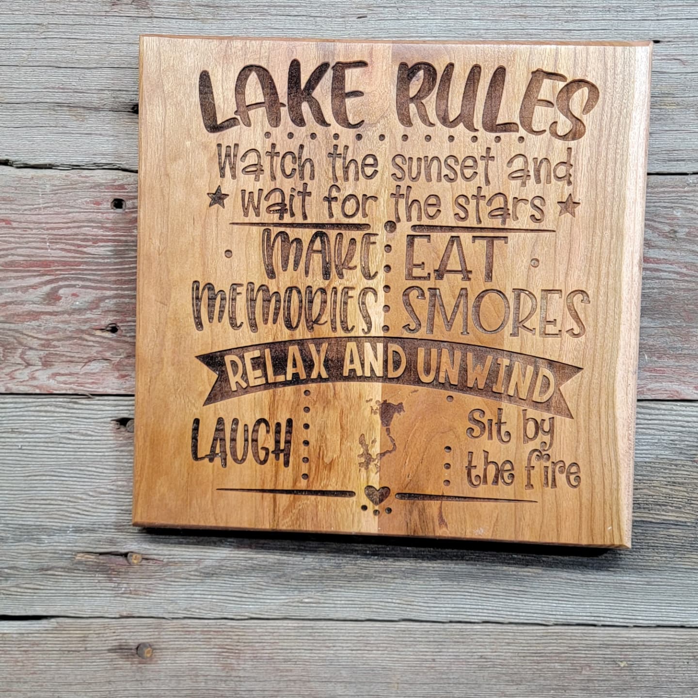 Lake Rules Sign